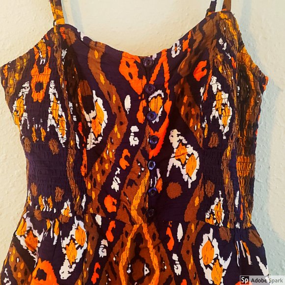 Wet Seal Tribal Print Camisole Button Front Top - Picture 2 of 8